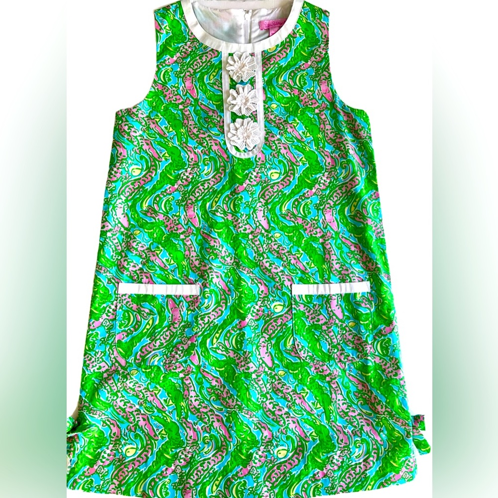 Lilly Pulitzer Green and Pink Kids Dress